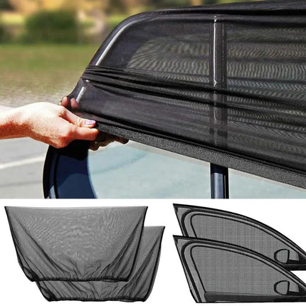 Rideaux pare-soleil universels pour vitres latérales de voiture – Filet pare-soleil en maille avec protection de la vie privée