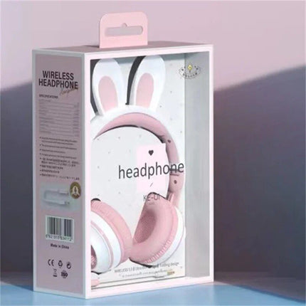 LED Bluetooth Rabbit Ear Headphones with Noise-Reduction Mic & TF Card Support - Wnkrs