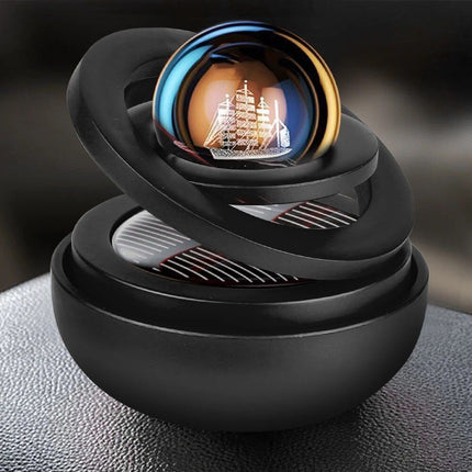 Solar-Powered Rotating Car Air Freshener with Aromatherapy Diffuser - Wnkrs