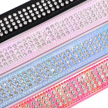 Collar para perros con brillantes diamantes de imitación para perros medianos y grandes