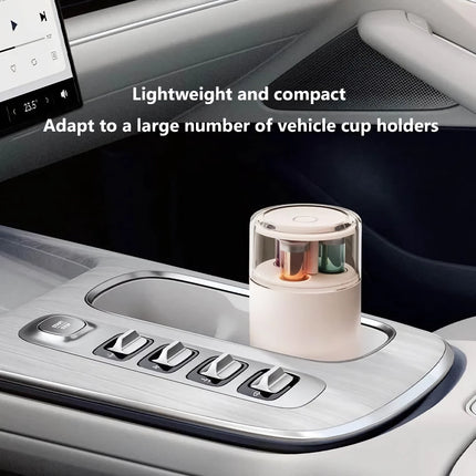 Humidificateur de voiture USB portable avec diffuseur d'air rechargeable et lumière LED