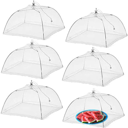 Lace-Trimmed Foldable Mesh Food Cover - Wnkrs