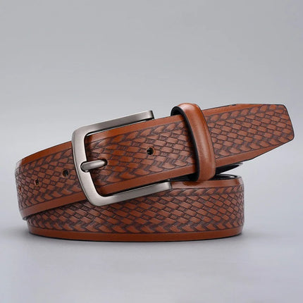 Ceinture tressée vintage de luxe en relief