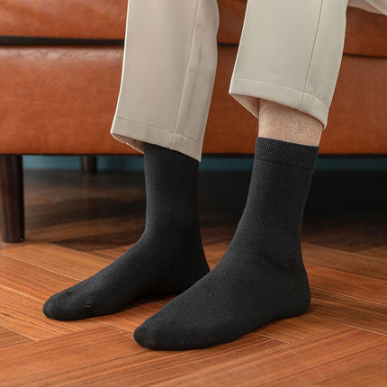 10 pares de calcetines de negocios de algodón suave y transpirable para hombre