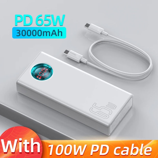 Ultra-High Capacity 65W 30000mAh PD Quick Charge Power Bank