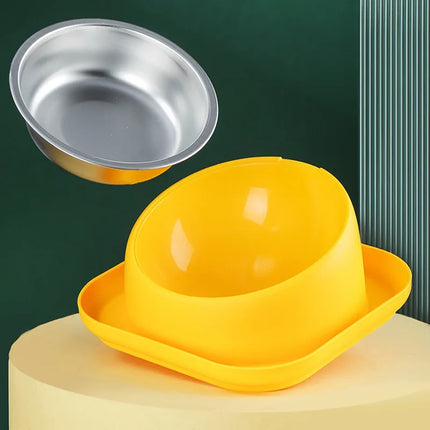 15-Degree Anti-Spill Pet Food Bowl