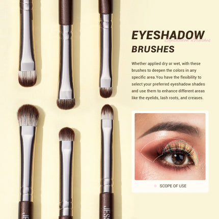 Ensemble de 15 pinceaux de maquillage pour les yeux professionnels