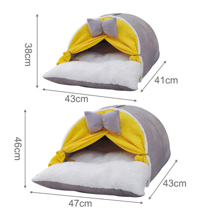 Acogedora cama de felpa para gatos