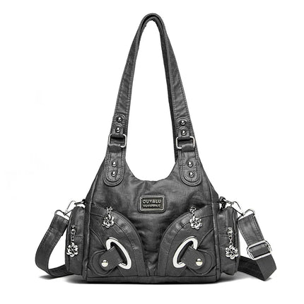 Bolso bandolera de cuero suave de lujo para mujer