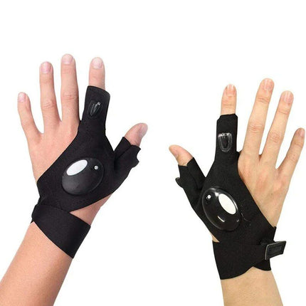 LED Light Fingerless Outdoor Gloves - Wnkrs