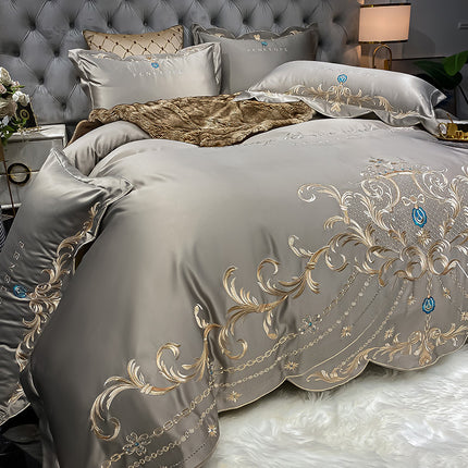 Ice Silk Quilt Sets Bed Sheets Bedding Four-piece Set - Wnkrs