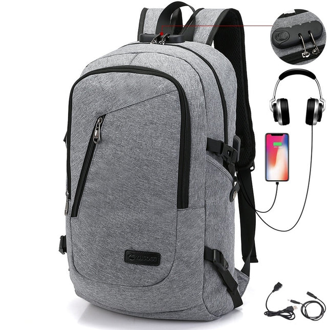 Mochila para estudiantes con carga USB para adolescentes
