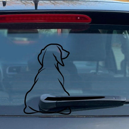 Wagging Dog Tail Car Wiper Decal - Wnkrs