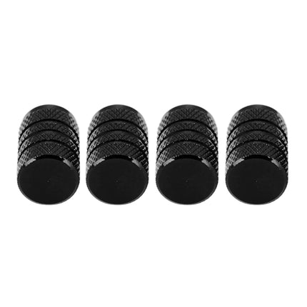 Lot de 4 bouchons de valve de pneu en aluminium noir