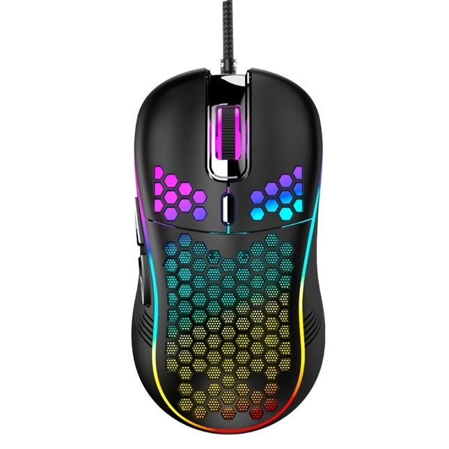 Souris de jeu filaire USB avec lumière lumineuse - Souris de jeu optique réglable 7200 DPI