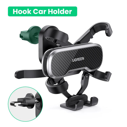 Car Vent Clip Mount Phone Holder - 360° Rotation, Gravity-Sensing, Universal Fit