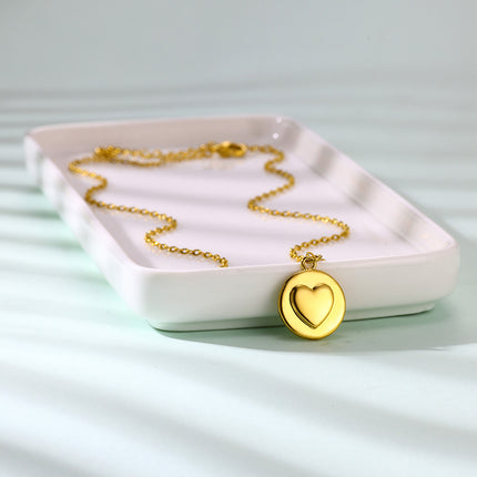 Gold Heart Pendant Necklace