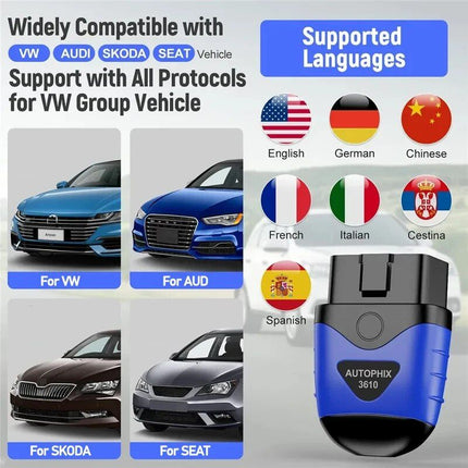 OBD2 Bluetooth Full System Diagnostic Scanner for VW, Audi, Skoda, Seat - Wnkrs