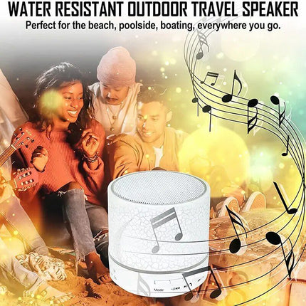 Compact Dazzling LED Bluetooth 4.1 Speaker: Wireless, HD Sound, Built-in Mic, and Portable - Wnkrs