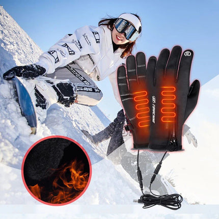 Touch Screen USB Heated Gloves for Winter Sports and Outdoor Activities - Wnkrs