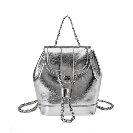 Fashionable Small Backpack with Genuine Cowhide