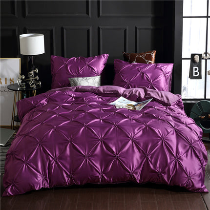 Three-piece Solid Color Bed Sheet Duvet Cover - Wnkrs