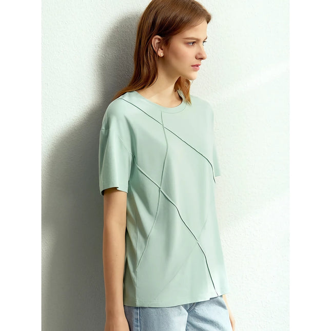 T-shirt minimaliste basique et décontracté pour femme