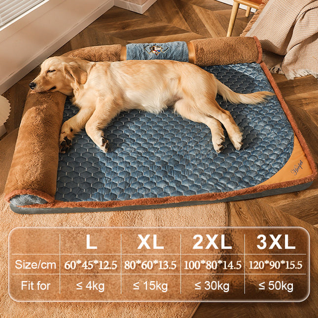 Sofá cama de lujo para mascotas con almohada