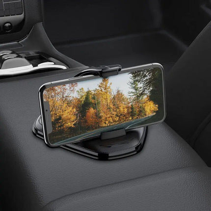 Universal Dashboard & Armrest Car Phone Mount - Sleek Black ABS Holder - Wnkrs