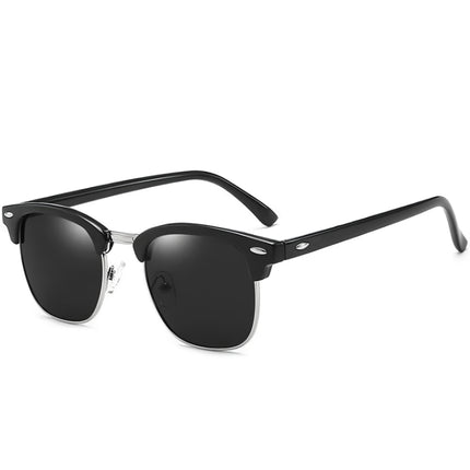 Lunettes de soleil à monture ovale avec protection UV - Lunettes de conduite unisexes