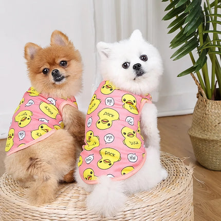 Ropa para mascotas para perros pequeños y gatos: camisa de verano para chihuahua, corgi, caniche y pug