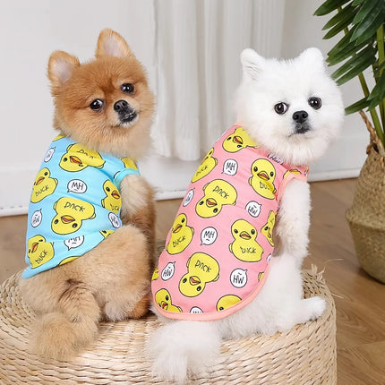 Ropa para mascotas para perros pequeños y gatos: camisa de verano para chihuahua, corgi, caniche y pug