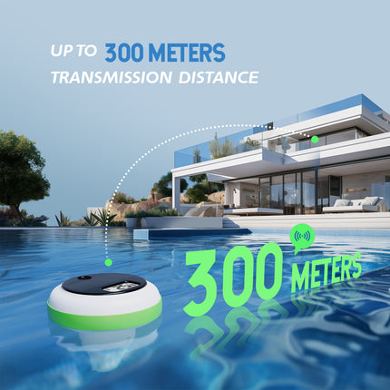 Termómetro flotante inalámbrico solar para piscina con alcance de 300 m