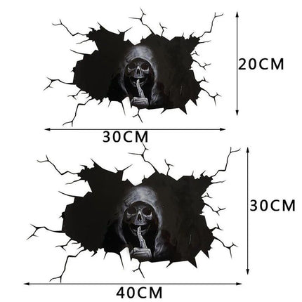 Eerie Halloween Skull Decal for Car Rear Windshield & Walls - Wnkrs