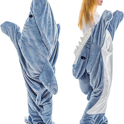 Home Soft Flannel Shark Blanket Hoodie - Wnkrs