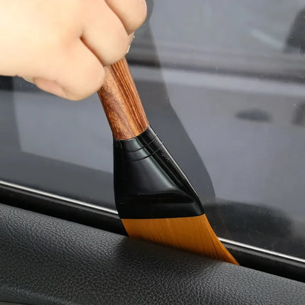 Brosse de nettoyage d'intérieur de voiture en bois de santal noir