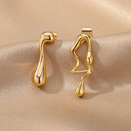 Liquid Stud Earrings - Wnkrs