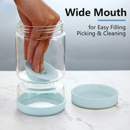 2-in-1 Glass Kimchi and Pickle Storage Jar with Strainer - Wnkrs