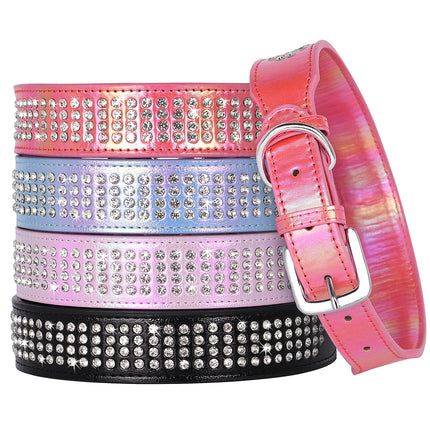 Collar para perros con brillantes diamantes de imitación para perros medianos y grandes