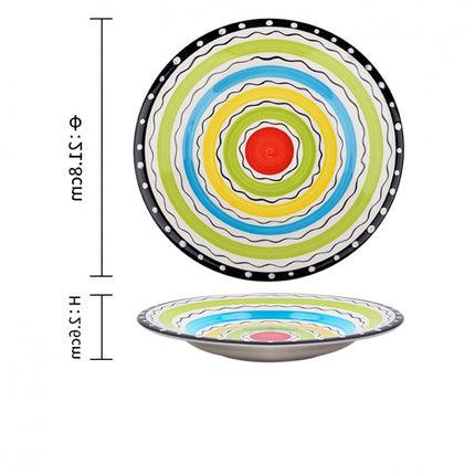 Underglaze ceramic steak western plate - Wnkrs