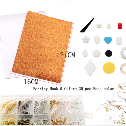 DIY earrings set pu leather double-sided set - Wnkrs