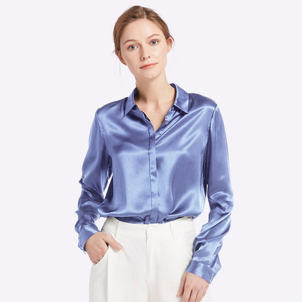 Women's Basic Silk Blouse - Wnkrs