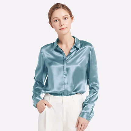 Women's Basic Silk Blouse - Wnkrs