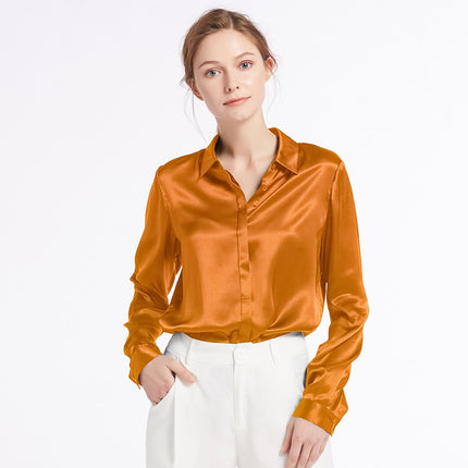 Women's Basic Silk Blouse - Wnkrs