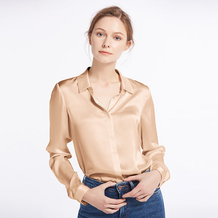 Women's Basic Silk Blouse - Wnkrs