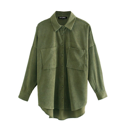 Women's Oversized Shirt with Pockets - Wnkrs