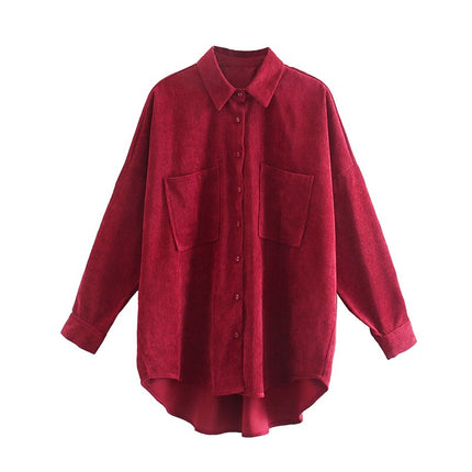 Women's Oversized Shirt with Pockets - Wnkrs