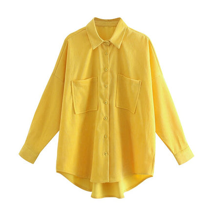 Women's Oversized Shirt with Pockets - Wnkrs