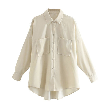 Women's Oversized Shirt with Pockets - Wnkrs