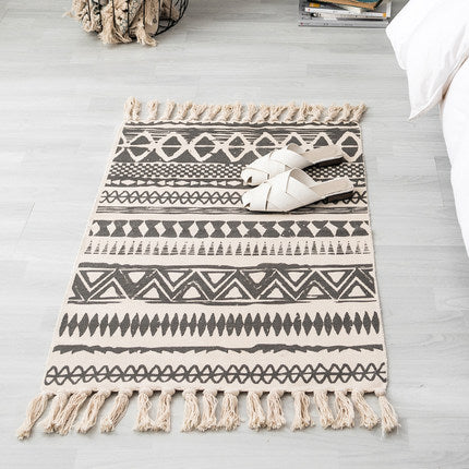 Simple Cotton Linen Small Floor Mat - Wnkrs